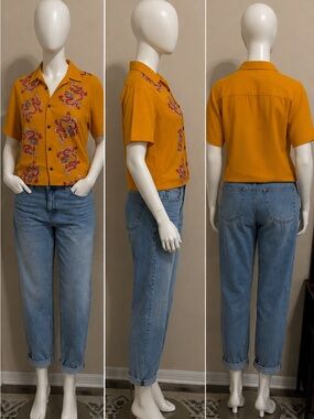 Vintage Pineapple Connection Dragon Print Rayon Camp Shirt